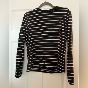 Black and White Striped Top